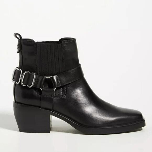 Sam Edelman Bellamie Leather Moto Boots Black Size 7 NIB - Picture 8 of 16